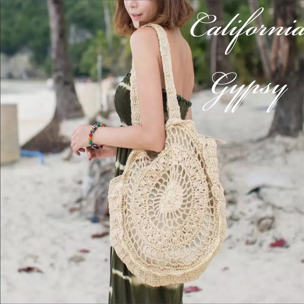 Straw floral bag🌈 - Picture 2 of 6